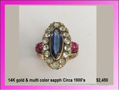 sapphire antique ring